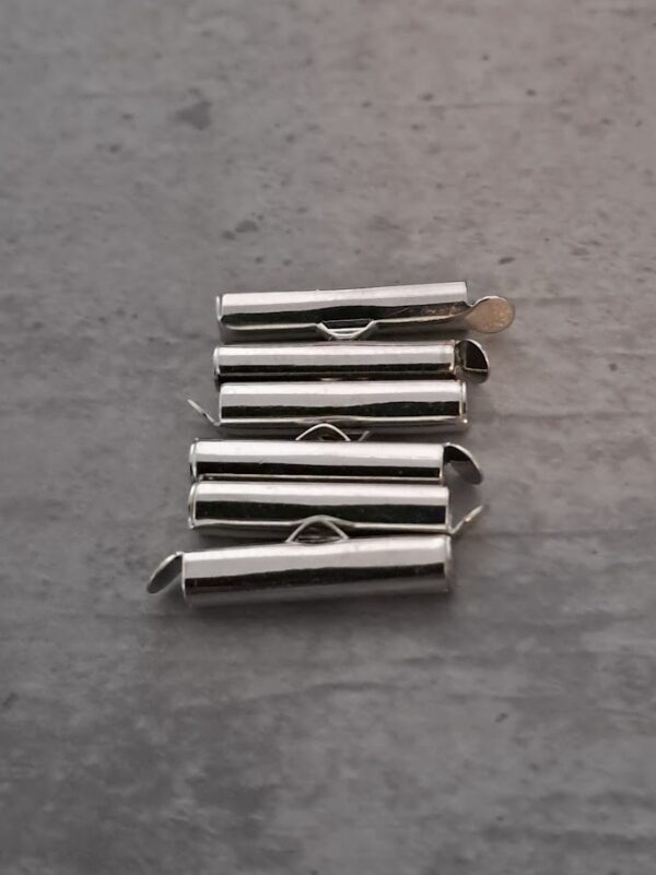 slide end tube zilver 19 mm 6 stuks