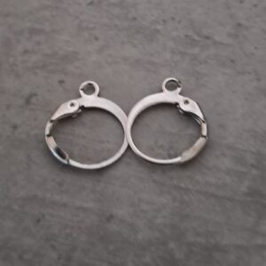 oorring zilver 16 mm x 12.5 mm per paar