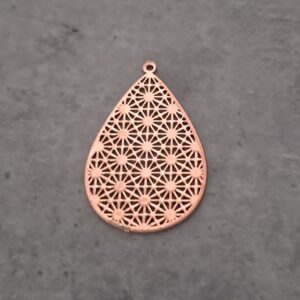 hanger rose goud bohemian rose goud 36 mm x 23 mm