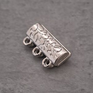 magneetsluiting zilver 3 rijen ogen 18 mm