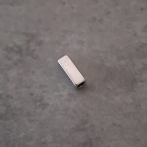 kraal DQ zilver tube 8 mm x 3 mm