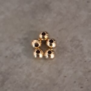 spacer/kraal gold filled 4 mm 5 stuks