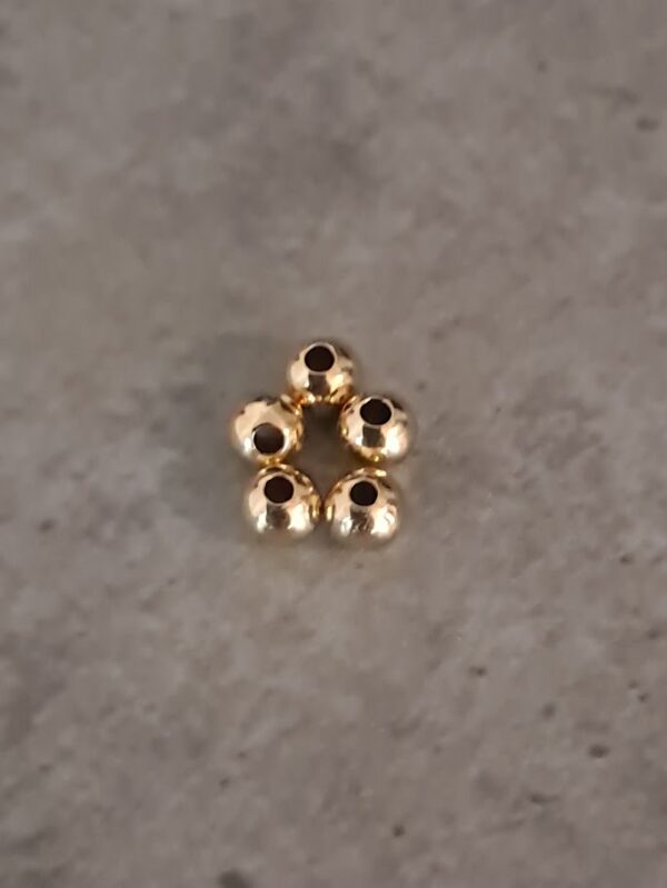 spacer/kraal gold filled 4 mm 5 stuks