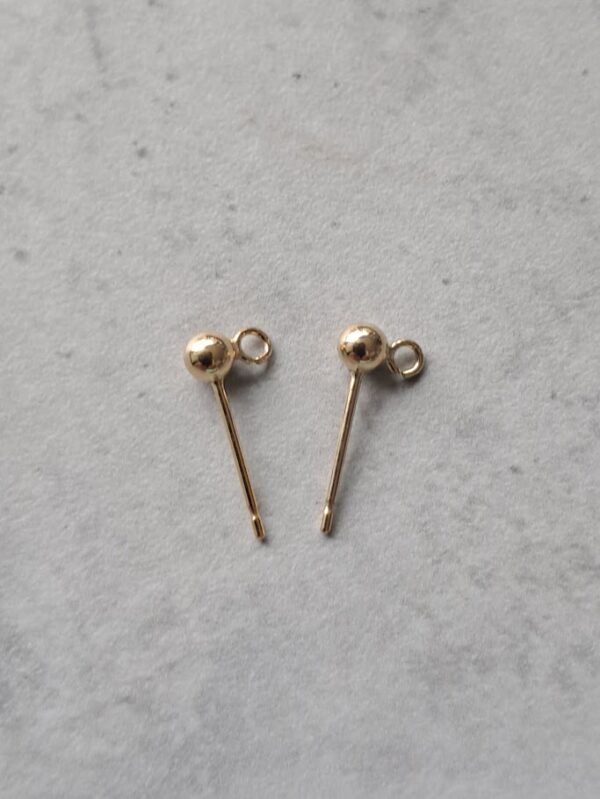 oorsteker 14 kt. gold filled  3 mm per paar