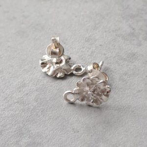 oorsteker sterling zilver 925 bloem per paar