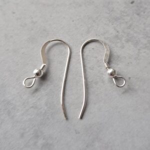oorhaak sterling zilver 925 met kraal en spiraal per paar