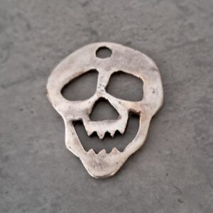 hanger zilver skull 40 mm x 30 mm