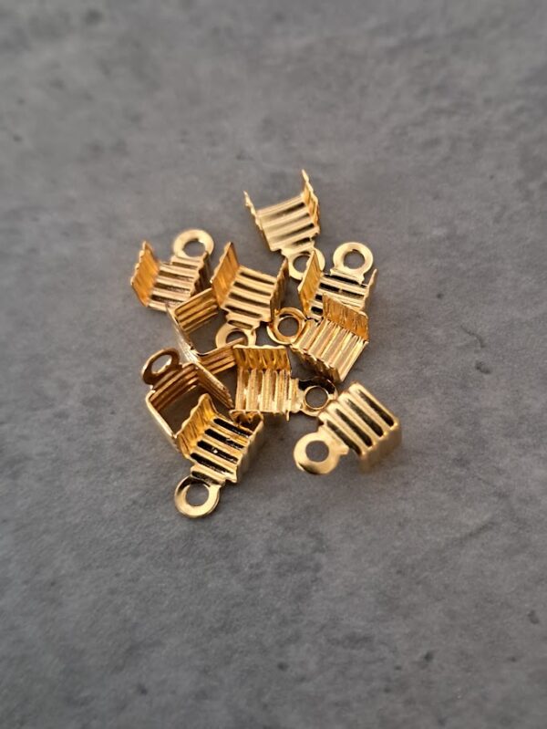 veterklem goud 8 mm x 5 mm 10 stuks