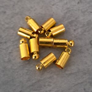 eindkapje goud 9 mm x 4 mm 10 stuks