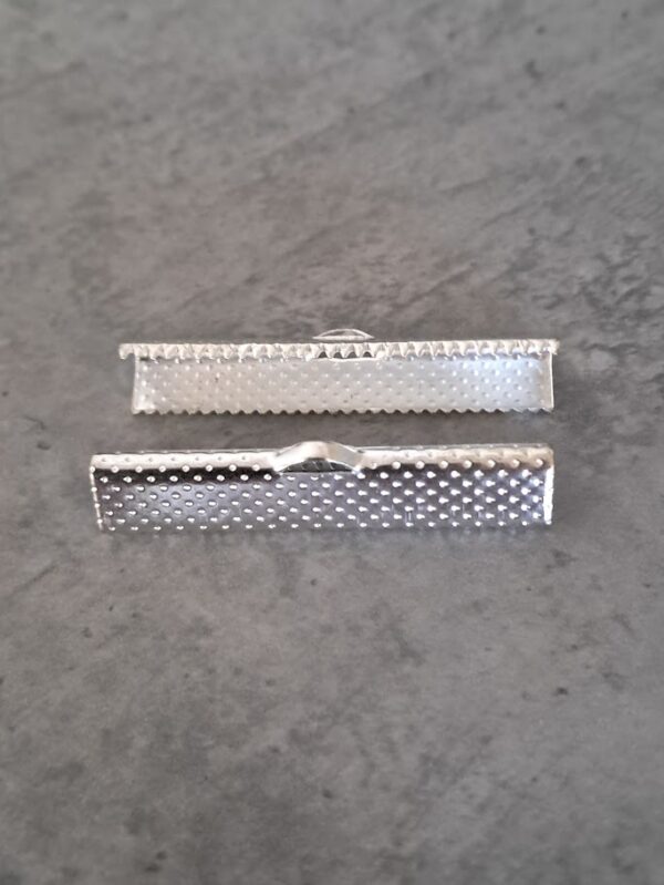 veterklem zilver 34 mm x 5 mm 2 stuks