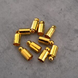 eindkapje goud 8 mm x 4 mm 10 stuks