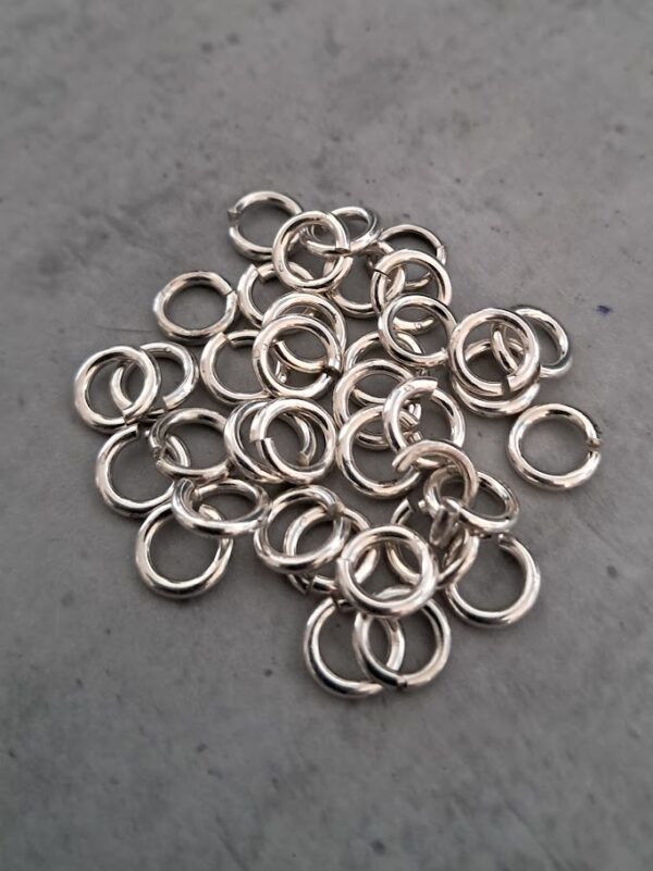 buigring zilver 8 mm 35 stuks