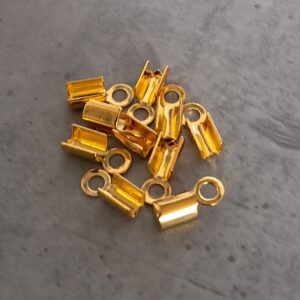 veterklem goud 10 mm x 4 mm 10 stuks