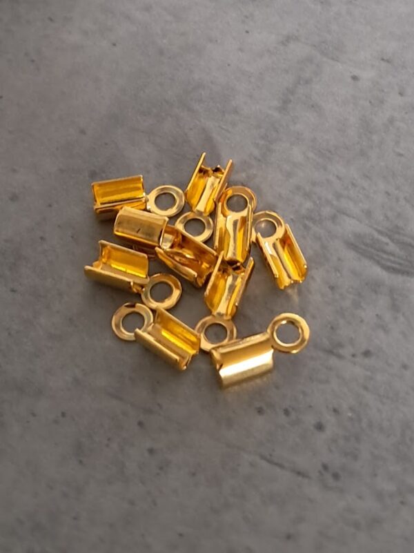veterklem goud 10 mm x 4 mm 10 stuks