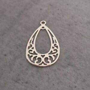 hanger zilver bohemian druppel 25 mm x 14 mm