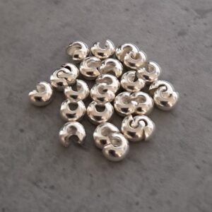 knijpkraalverberger zilver 4 mm 24 stuks