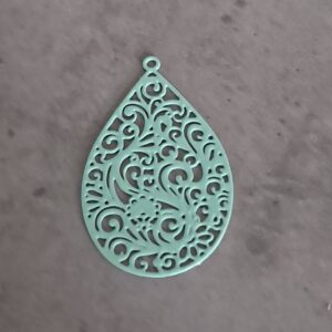 hanger bohemian druppel turquoise 30 mm x 29 mm