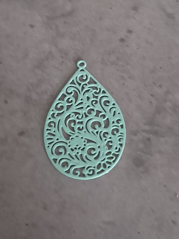 hanger bohemian druppel turquoise 30 mm x 29 mm