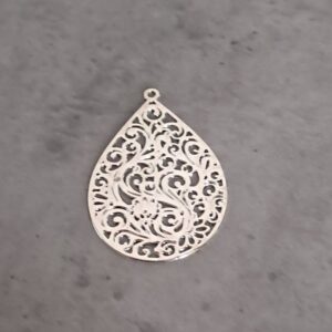 hanger bohemian druppel zilver 30 mm x 29 mm