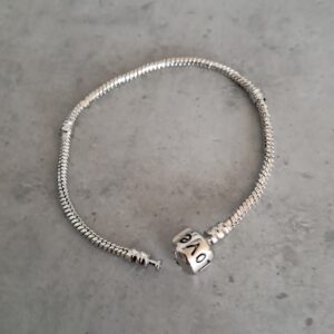 armband pandora style met clicksluiting love 18 cm