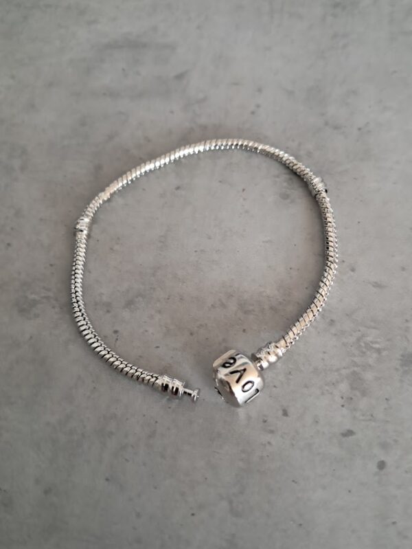armband pandora style met clicksluiting love 18 cm