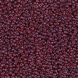 313 miyuki rocailles 15/0 gold luster cranberry