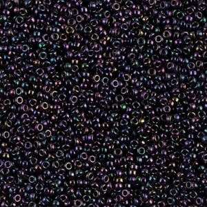 454 miyuki rocailles 15/0 metallic iris dark plum