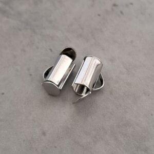 slide end tube zilver 7 mm 2 stuks
