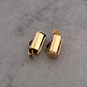 slide end tube goud 7 mm 2 stuks