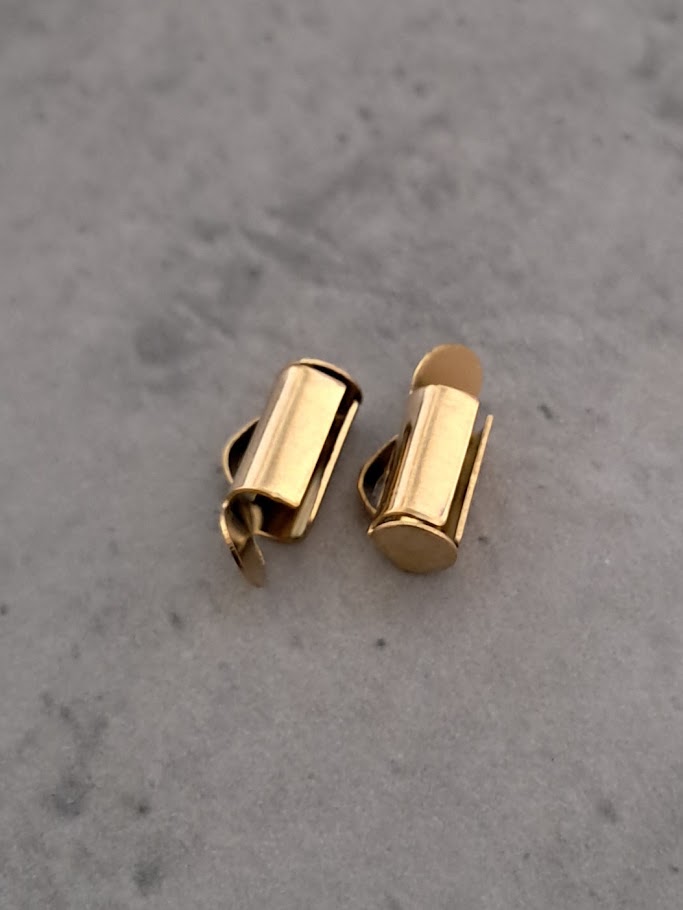 slide end tube goud 7 mm 2 stuks