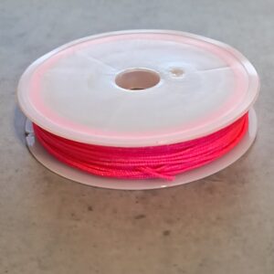 nylon koord 0.8 mm neon roze 9 meter