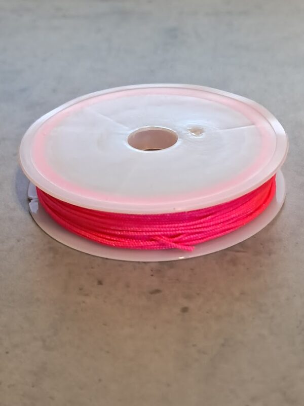 nylon koord 0.8 mm neon roze 9 meter