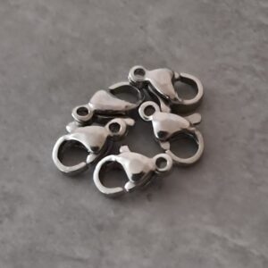 karabijn sluiting donker zilver 10 mm 5 stuks