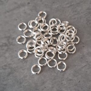 splitring zilver 5 mm 50 stuks