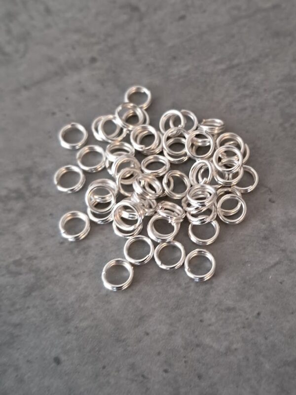 splitring zilver 5 mm 50 stuks