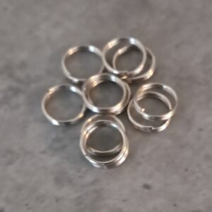 splitring zilver 8 mm 10 stuks