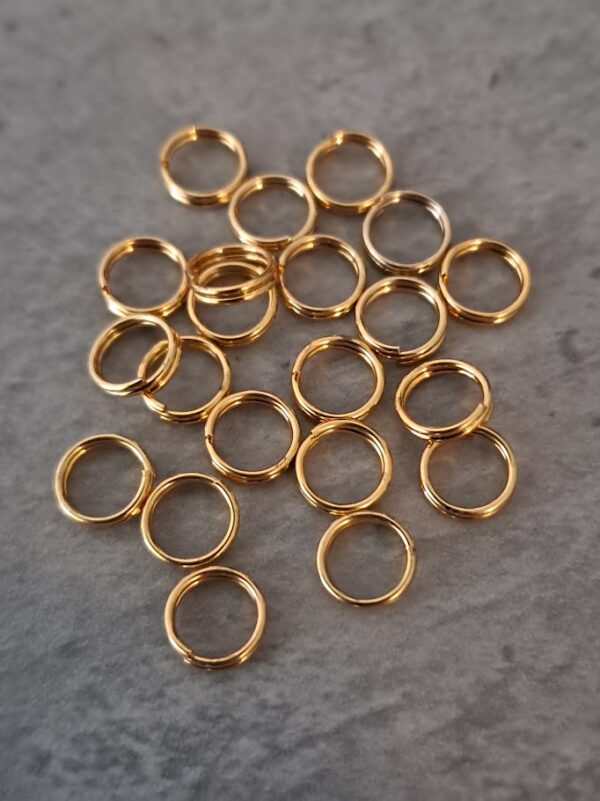 splitring goud 6 mm 20 stuks