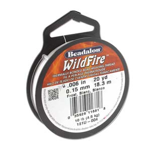 beadalon wildfire - 0.15 mm 18.3 meter frost
