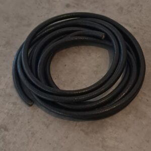 rond leer zwart 5 mm 1,5 meter