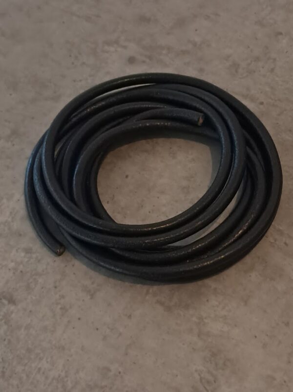 rond leer zwart 5 mm 1,5 meter