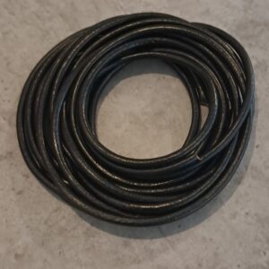 rond leer zwart 3 mm 2,5 meter