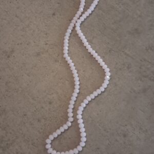 glaskraal facet geslepen lichtroze 6 mm streng 100 stuks