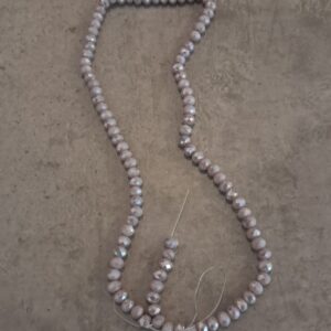 glaskraal facet geslepen lila AB 6 mm streng 100 stuks