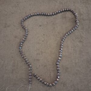 glaskraal facet geslepen glans lila AB 6 mm streng 100 stuks