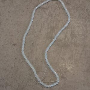 kraal facet geslepen helder wit AB  3 mm streng 148 stuks