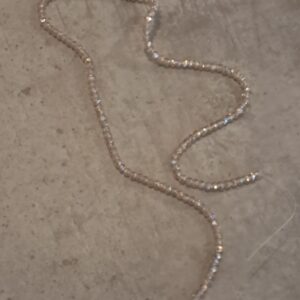 kraal facet geslepen helder taupe AB 3 mm streng 148 stuks