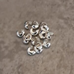 knijpkraalverberger verzilverd 3 mm 20 stuks