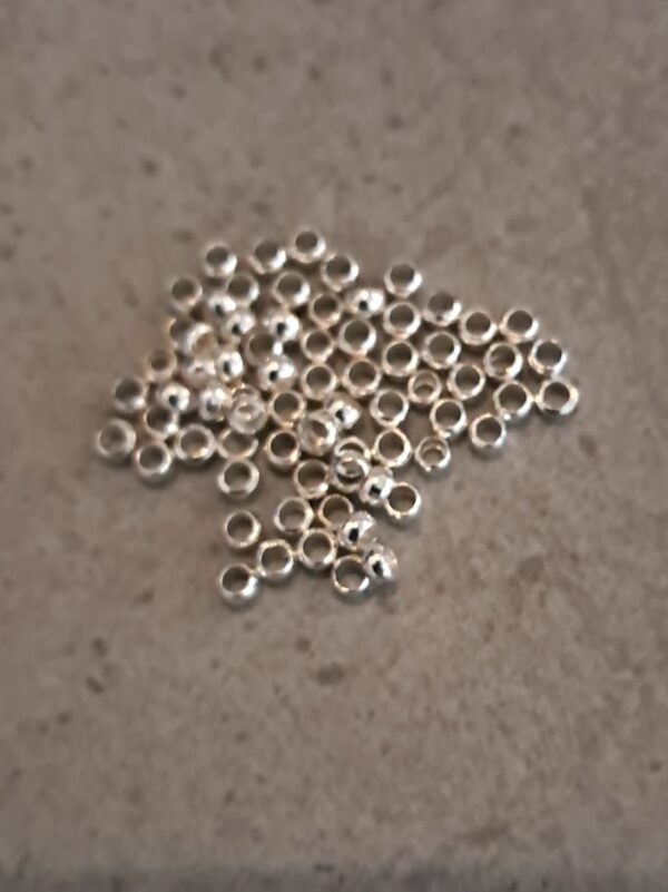 knijpkraal verzilverd 2.5 mm 100 stuks