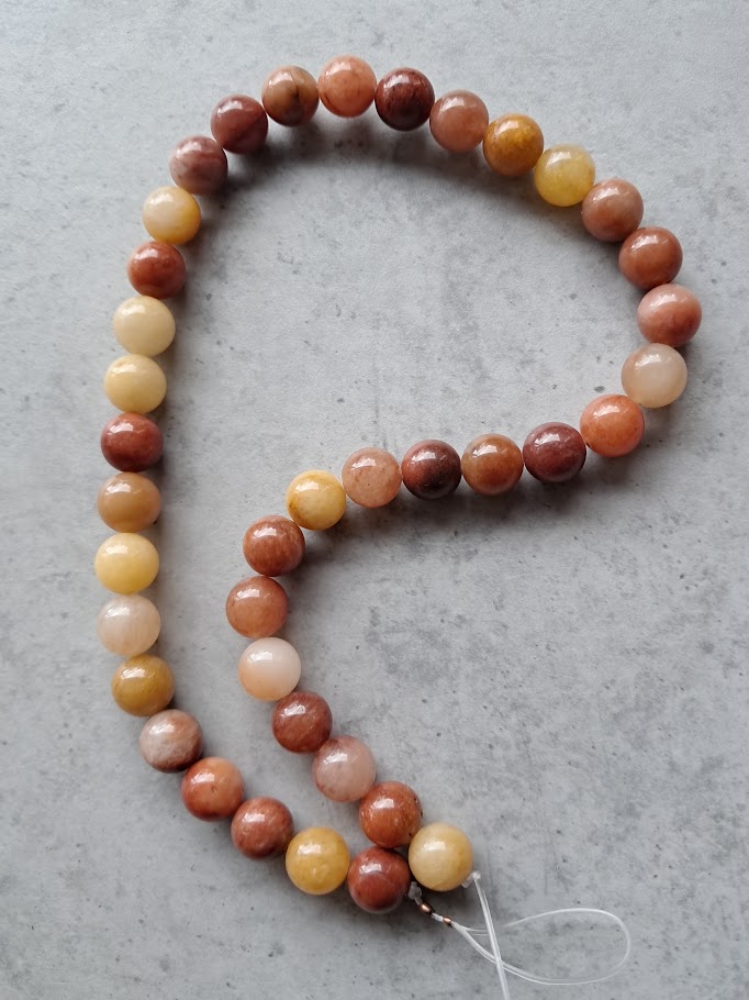 kraal honing jade 10 mm streng 39 stuks