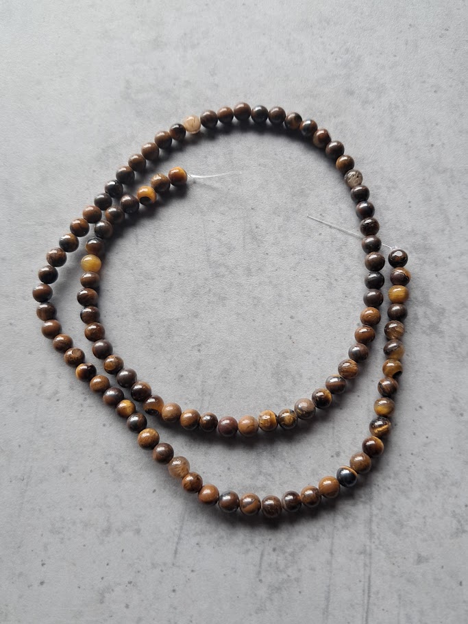 kraal tijgeroog 4 mm streng 93 stuks